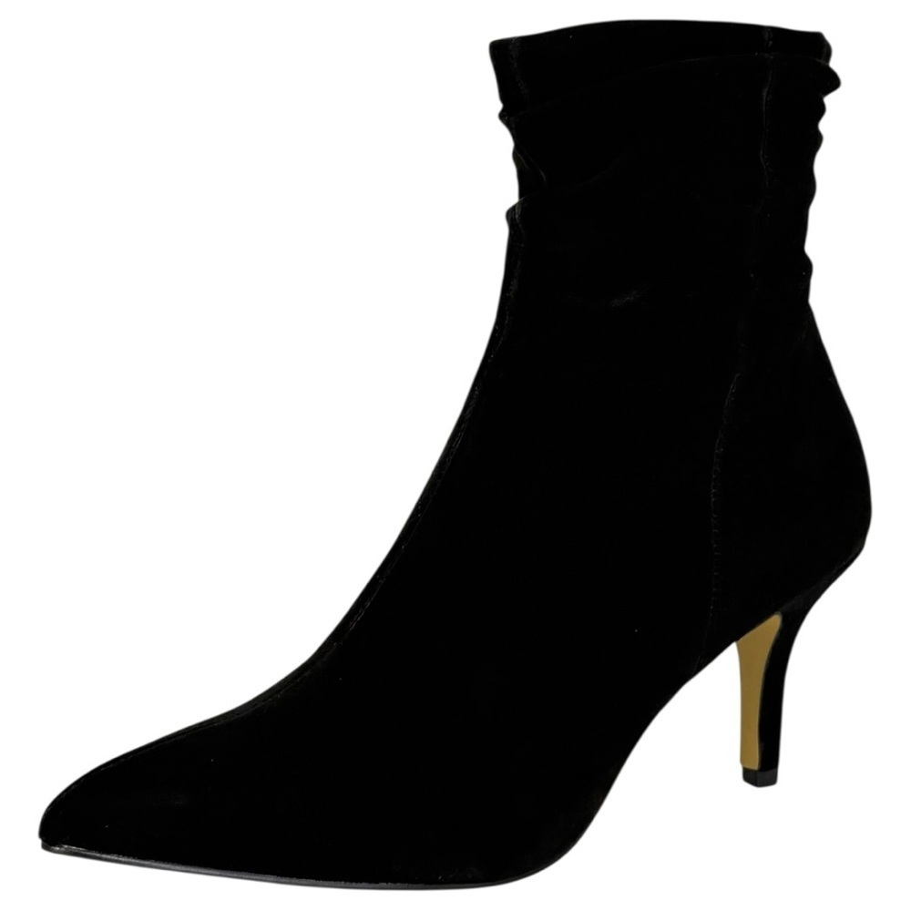 Bella Bita Danielle Black Kidsuede Leather Womens Heeled Ankle Boots Size 10M - Picture 2 of 13